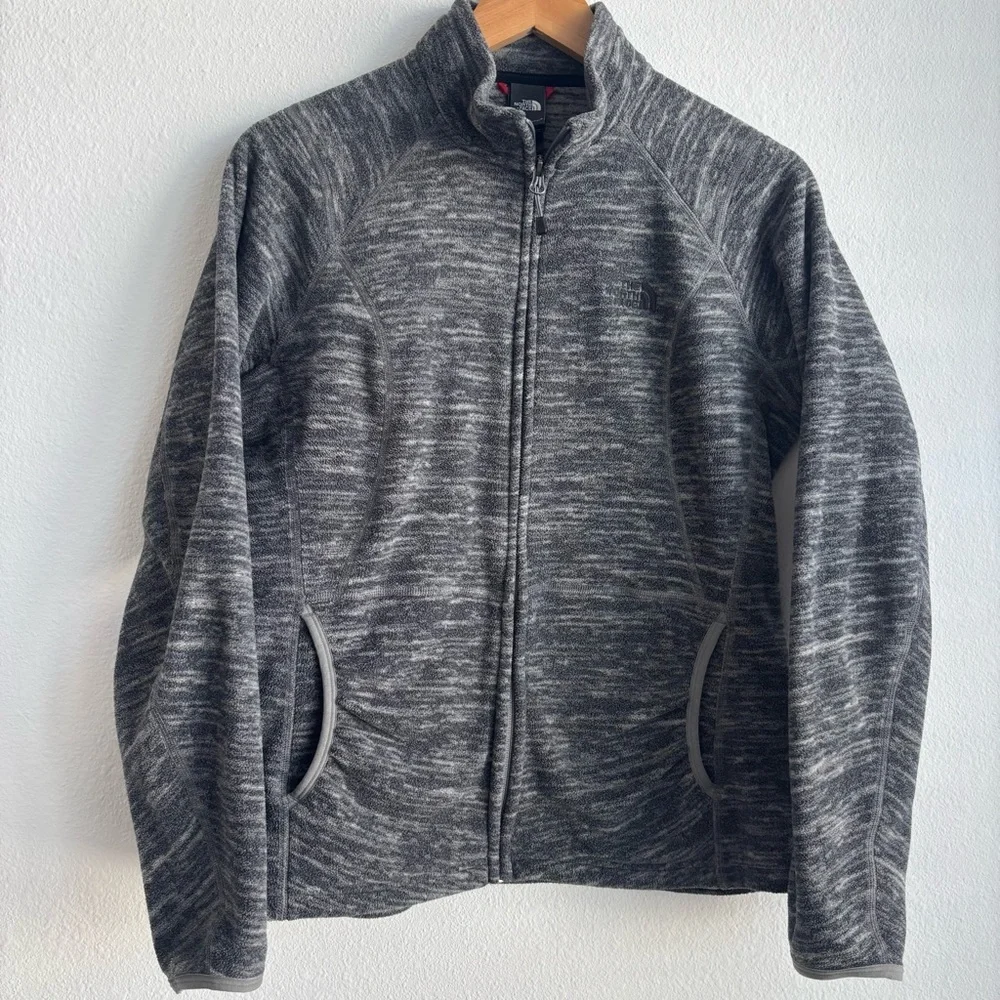 The North Face Polartec Gray Fleece Full Zip Long Sleeve Fall Jacket Size Medium - Picture 2 of 13